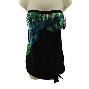 Elemar Tankini Bandeau Top Removable Straps Swimwear Womens 6